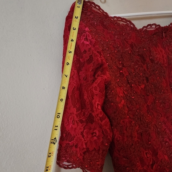 TS Couture Maxi Bridesmaids Dress - Red - - Picture 8 of 9